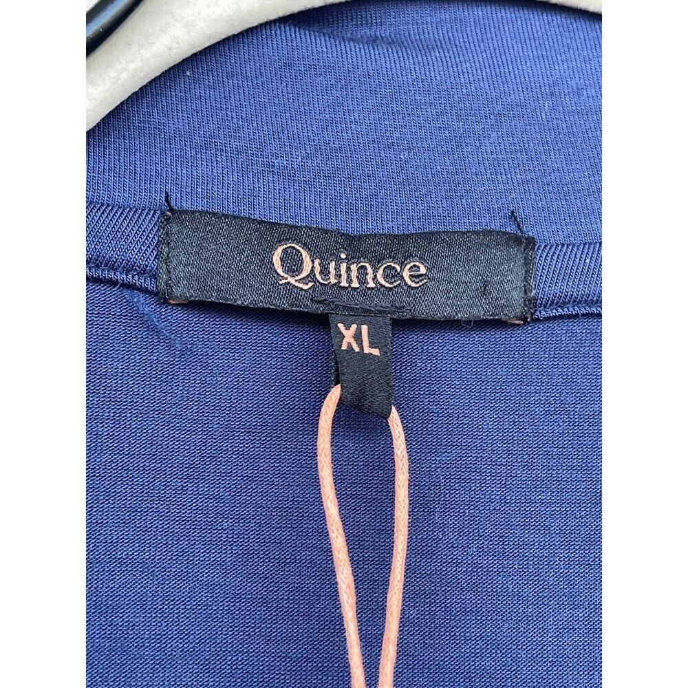 Quince Blue Tencel Lyocell Wrap Maxi Dress XL | Minimalist Quiet Luxury NWT - Picture 6 of 12